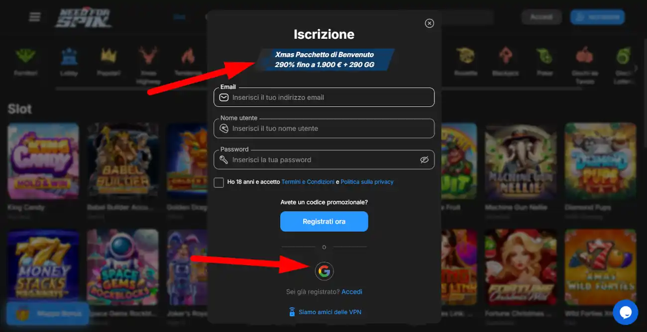 Need For Spin casino non aams che accettano paypal