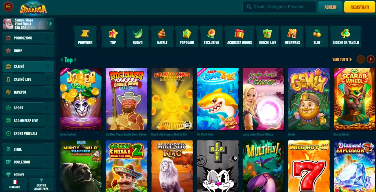 Spinanga mga casino